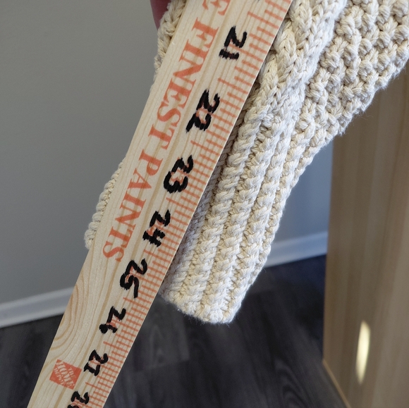 L.L. Bean Signature Ivory Beige Fisherman's Cable Knit Cotton Sweater Cardigan - Picture 9 of 9